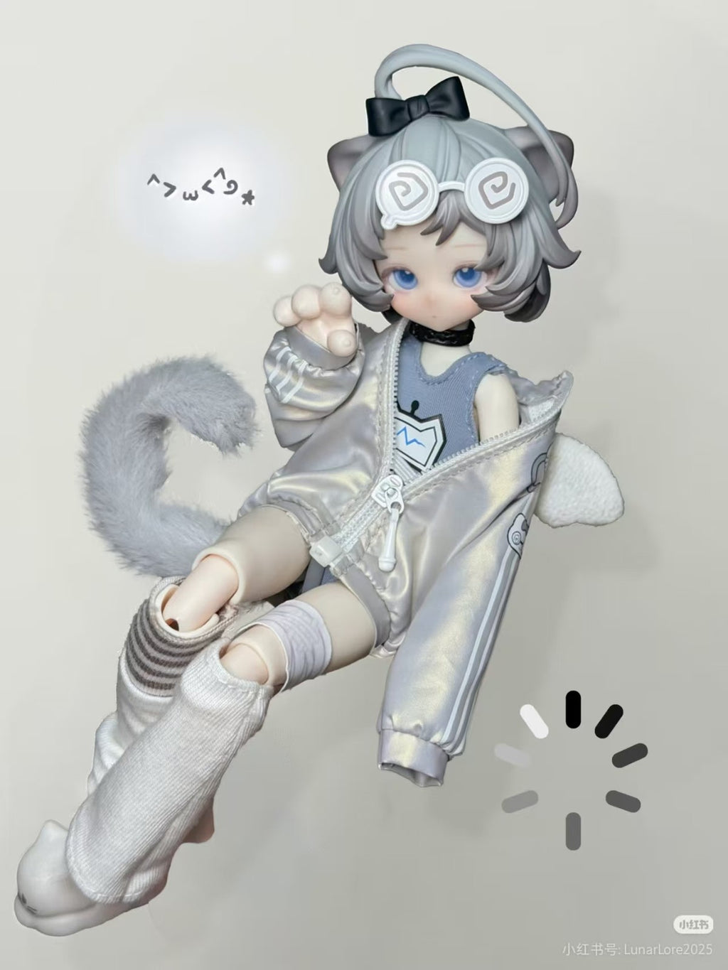 6Pcs Lunar Lore Miao Cat 16.2cm/6.3In Bjd Dressable Lovely Action Figures Gift