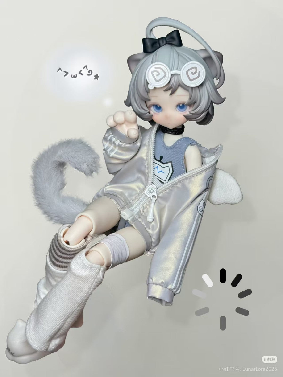 6Pcs Lunar Lore Miao Cat 16.2cm/6.3In Bjd Dressable Lovely Action Figures Gift