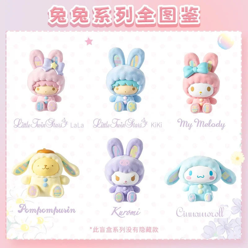 MINISO Sanrio Characters Fluffy Rabbit Series Blind Box Confirmed Figure Hot Toy