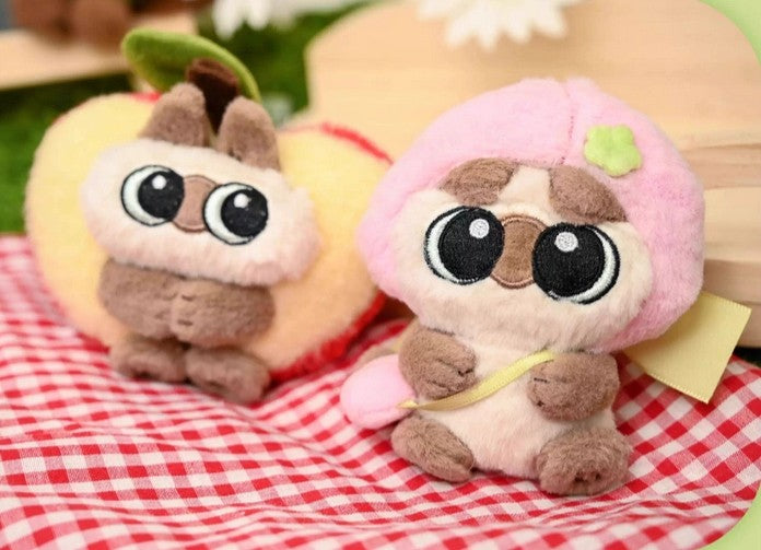 Moe Azukisan Fruity Siamese Cat 10cm/3.9In Plush Pendant Fridge Magnet Gift