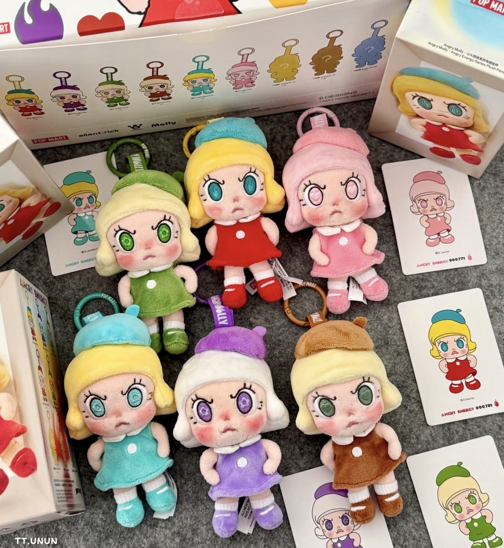 lnk fire-Authentic Angry Molly Series Blind Box Plush Pendant Toy Gift