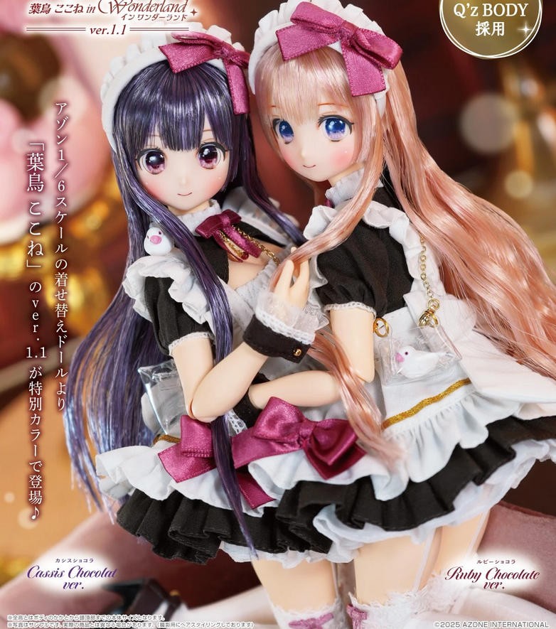 Azone Dreamin Kokone Cassis Chocolat Ver. 25cm/9.8In Cute Bjd 1/6 Full Set Gift