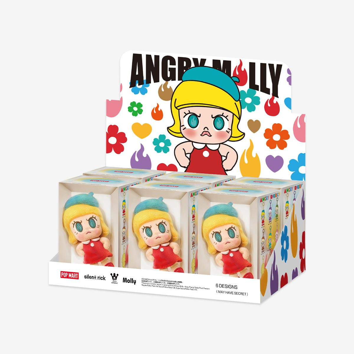POP MART Angry Molly - Angry Energy Series Plush Pendant Authentic Hot Toy Gift