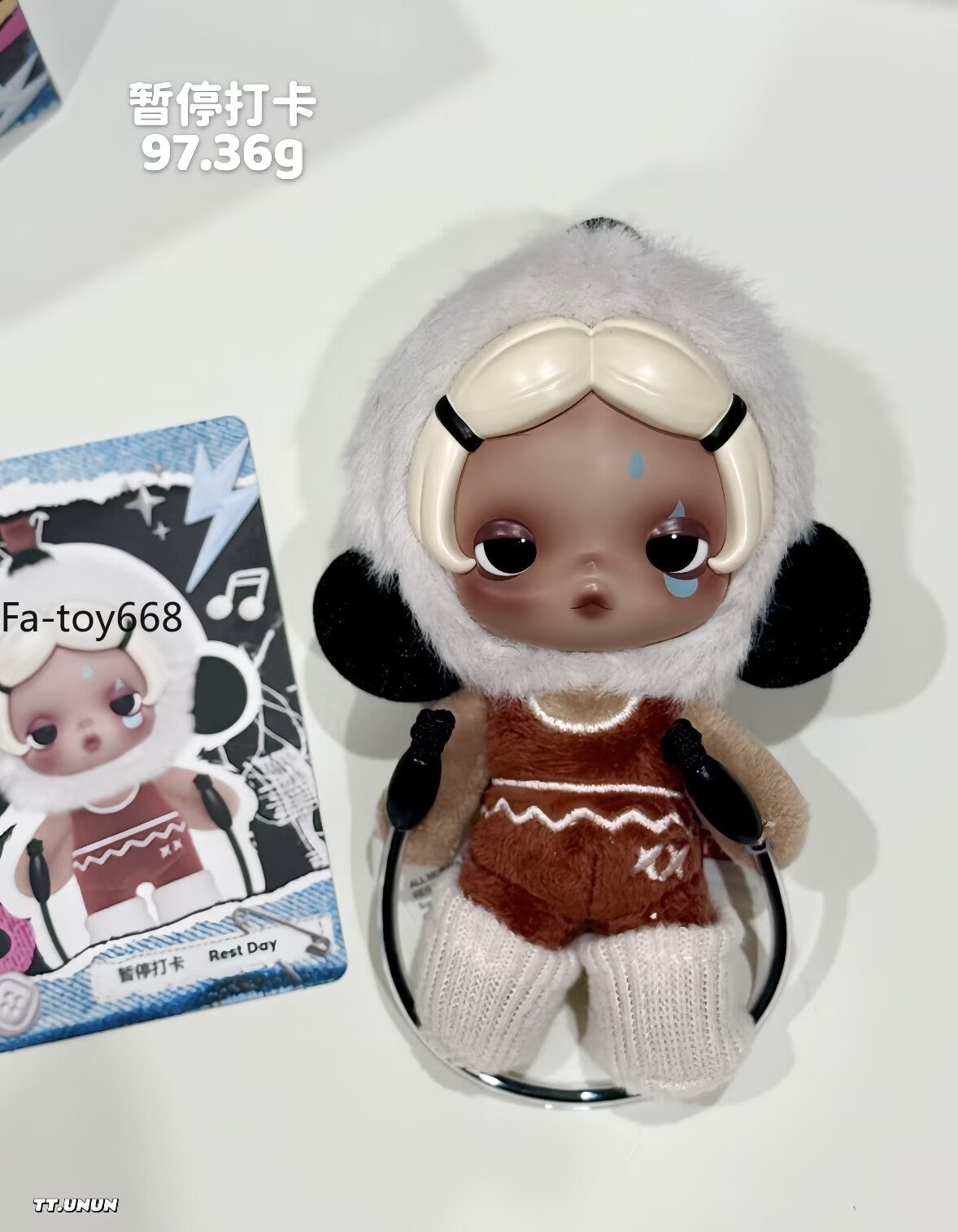 Authentic Skullpanda Off Mode Series Blind Box Figures Toy Plush Pandent