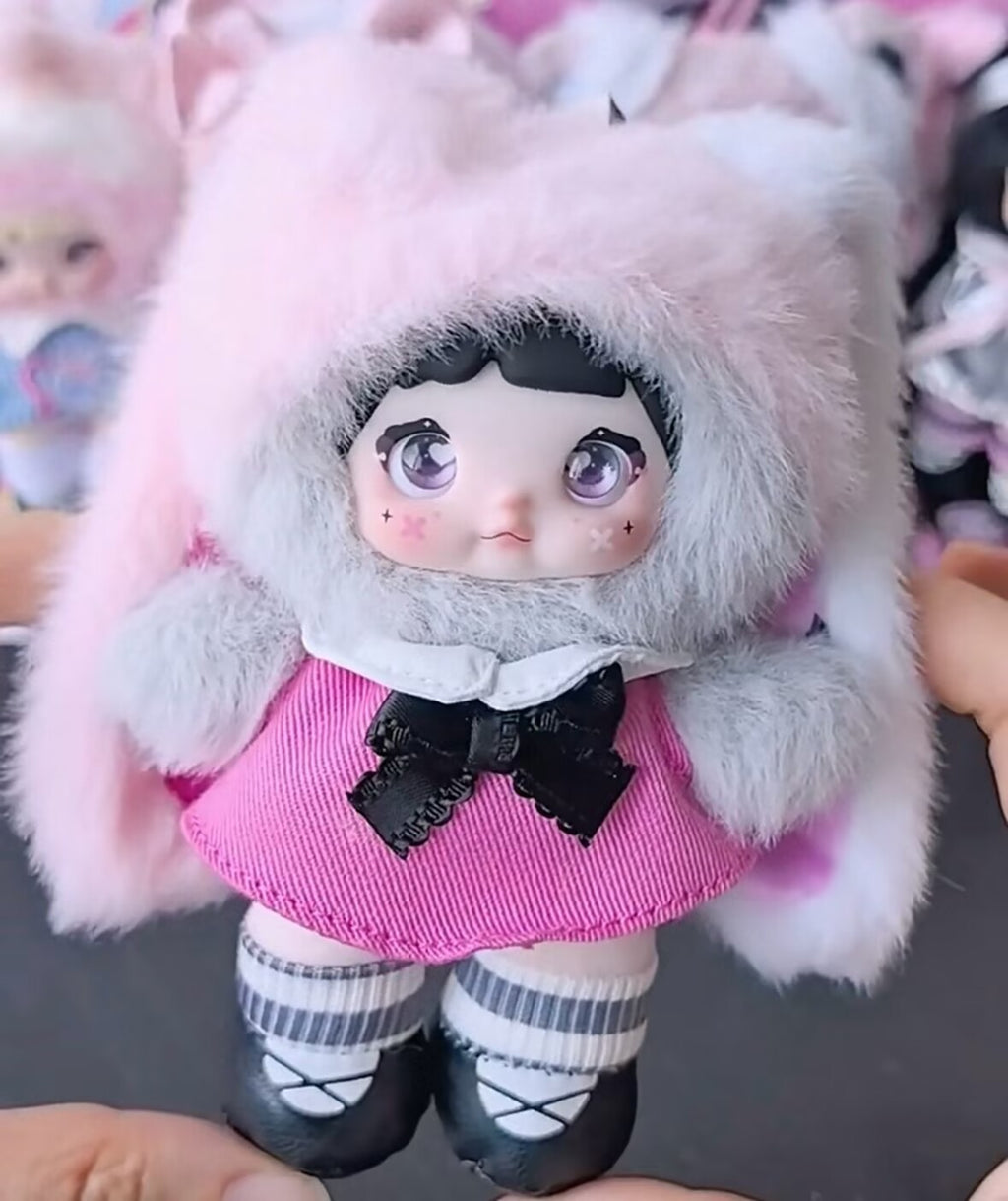 A Set Of 6pcs Top Toy Nommi Pinky Energy Series Blind Box Confirmed Plush Doll