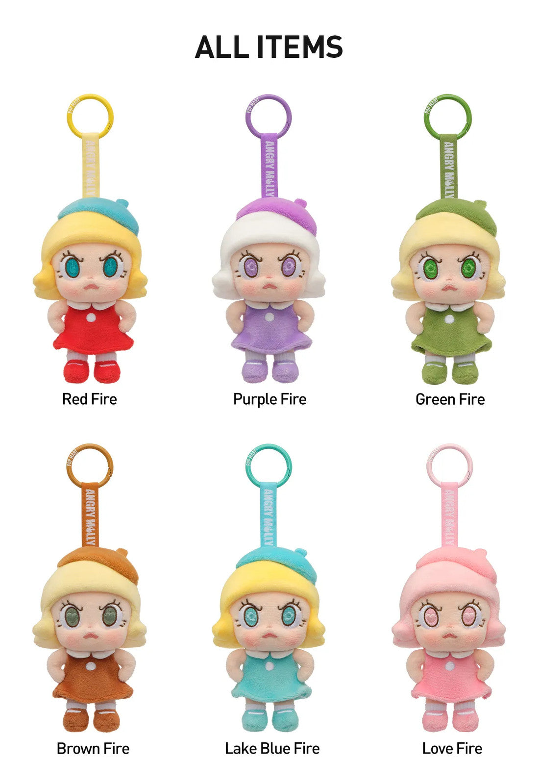 POP MART Angry Molly - Angry Energy Series Plush Pendant Authentic Hot Toy Gift