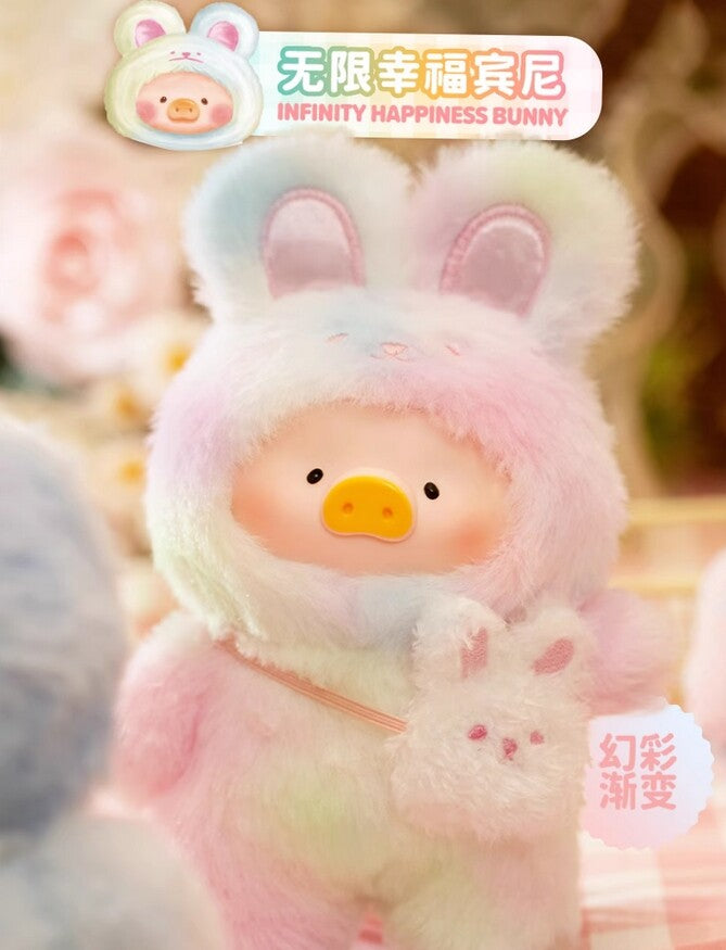6Pcs Lulu The Piggy Teddy/Bunny Joyful Time Action Figures Vinyl Pendants