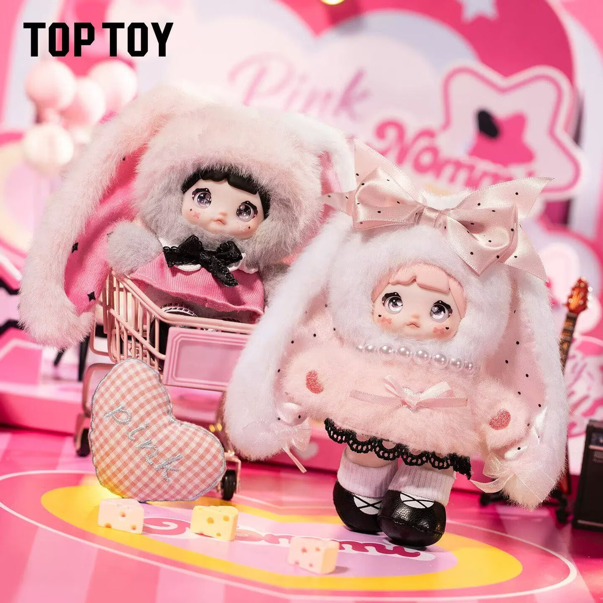 A Set Of 6pcs Top Toy Nommi Pinky Energy Series Blind Box Confirmed Plush Doll