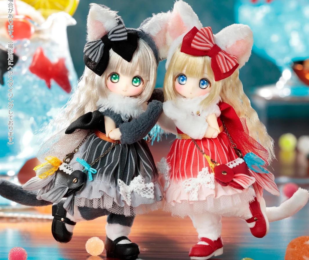 Azone Sugarcups Candyruru Kitten Goldfish Dream White Cat 1/12 Bjd Full Set Gift