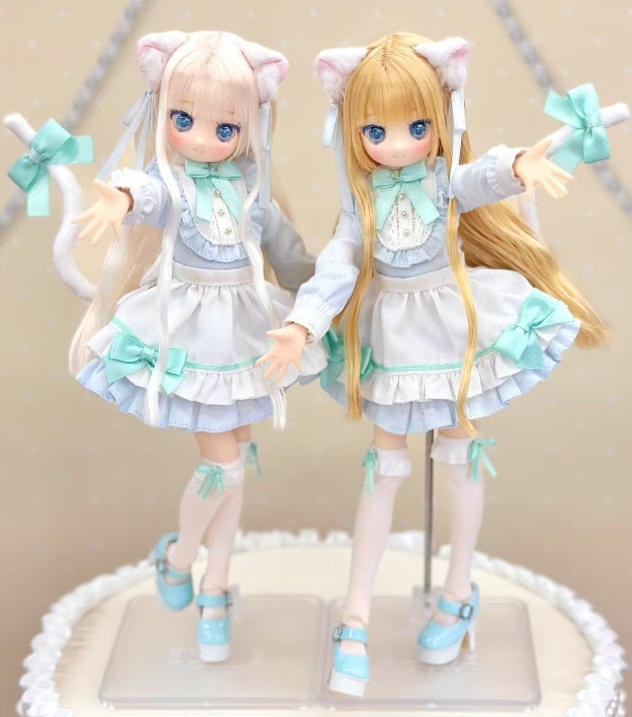 Azone Dreamin Mebae White Fortune Cat 21cm/8.2In Limited Ver. 1/6 Full Set Gift