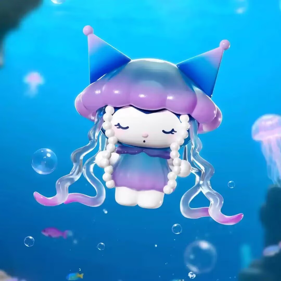 A Set Of 8pcs Top Toy Kuromi Deep Sea Mystery Series Blind Box Figure New