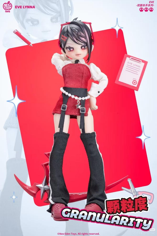 Eve Lynna Double-Faced Killer 18cm/7In Confirmed Bjd Dressable Action Figure