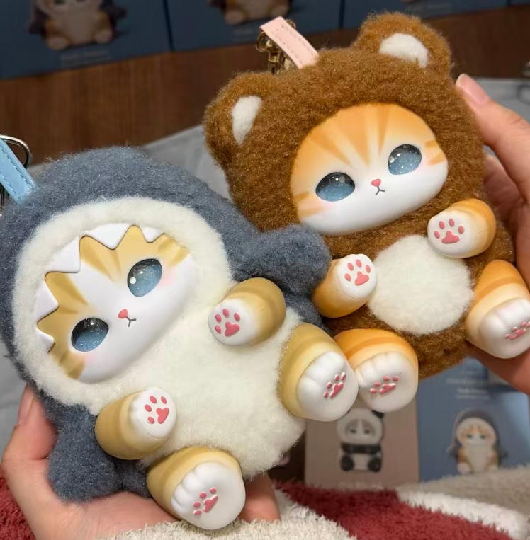 Mofusand Kiramekko Fluffy Kittens Animal Cos Plush Vinyl Pendant Gift In Stock