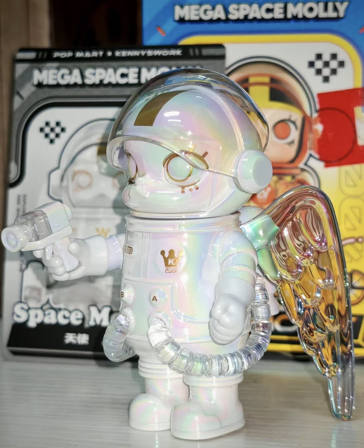 Mega Space Molly 100% Series 4 Authentic Blind Box Confirmed Secret - Angel