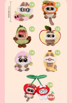 Moe Azukisan Fruity Siamese Cat 10cm/3.9In Plush Pendant Fridge Magnet Gift
