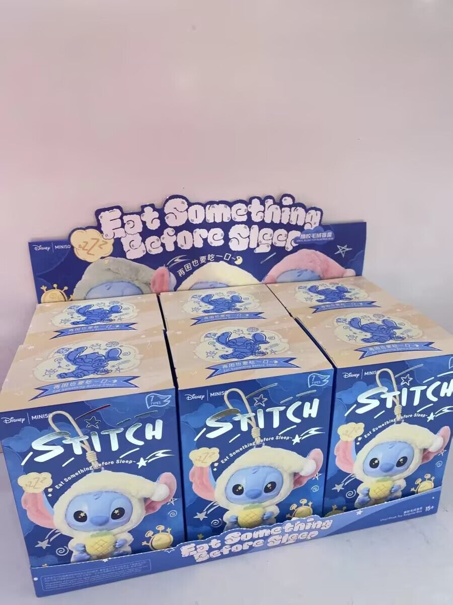 MINISO Stitch Eat Something Before Sleep Series Vinyl Figure Confirmed Toy