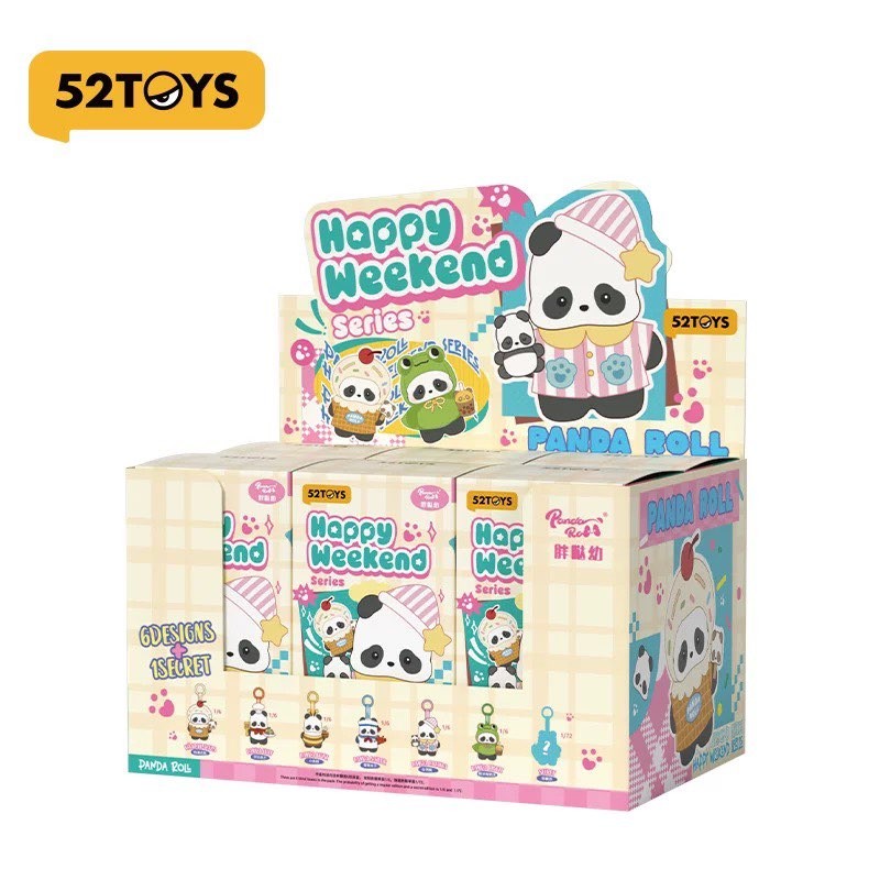 52TOYS Panda Roll Happy Weekend Series Blind Box Figures Toy New Plush Gift