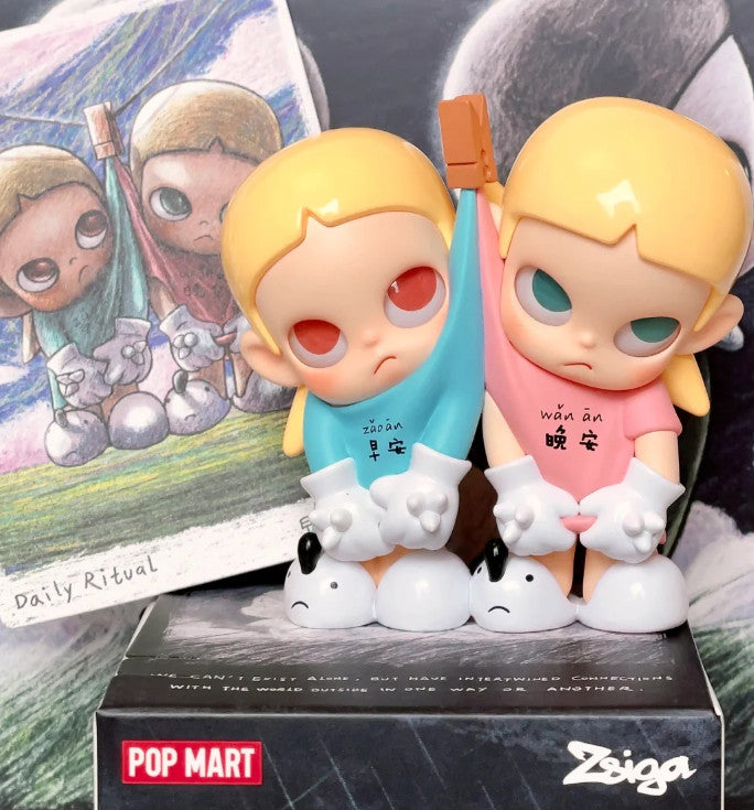 POP MART Zsiga Twins Series Blind Box Of 9 Figure Toy Gift