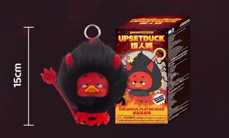 Pocket Upsetduck Colorful Player Duck Series 15cm/5.9In Plush Pendant In Stock