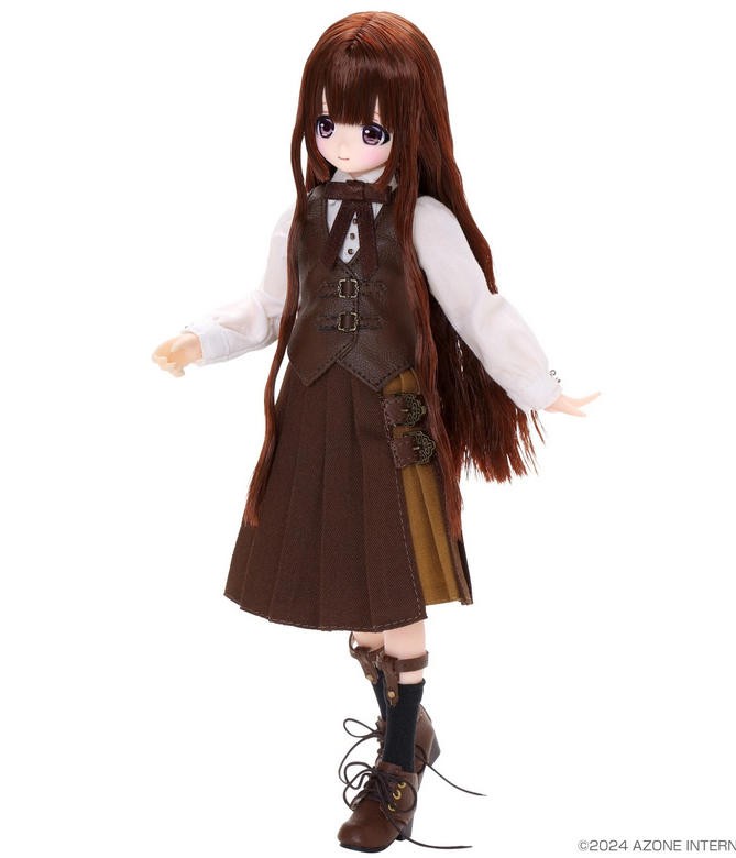 Azone Alvastaria Torte Dreaming Atelier Brown Silver Hair Uniform 8.4In 1/6 Bjd