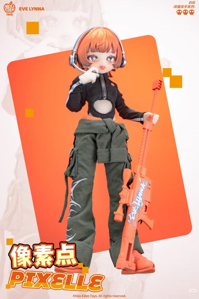 Eve Lynna Double-Faced Killer 18cm/7In Confirmed Bjd Dressable Action Figure