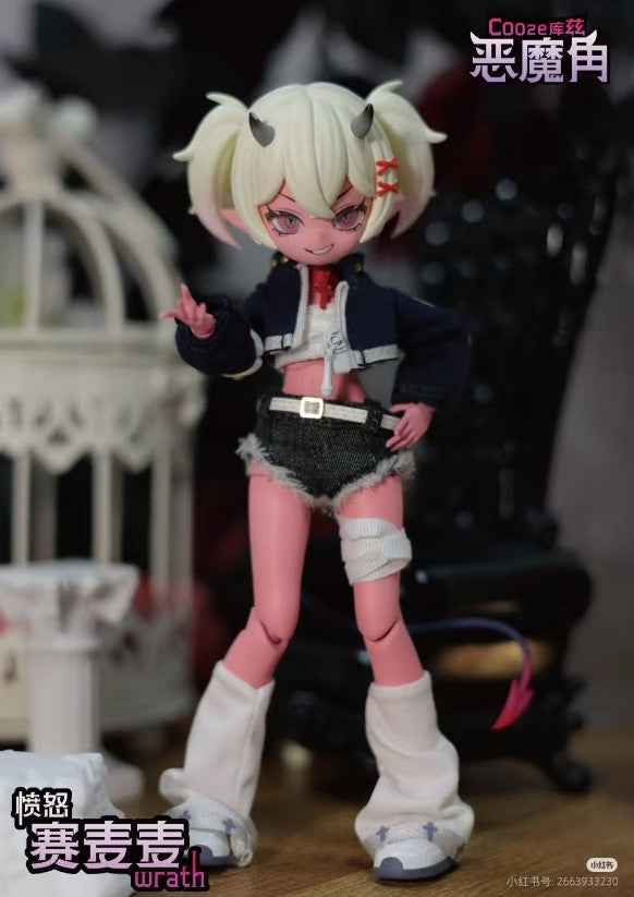 6Pcs Cooze Devil's Born Series 21cm/8.2In Bjd Doll Dressable Action Figures Gift