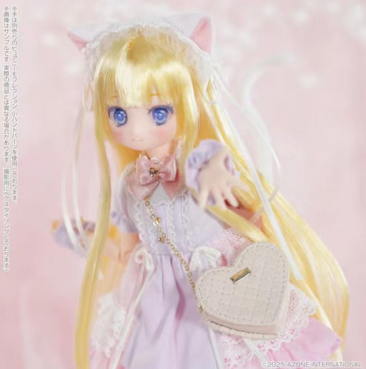 Azone Dreamin Mebae A Gift From M.k Black White Cat 21cm/8.2In 1/6 Full Set Gift