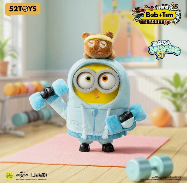 52TOYS MINIONS BOB+TIM BETTER TOGETHER SERIES VINYL PLUSH PENDANT TOY GIFT