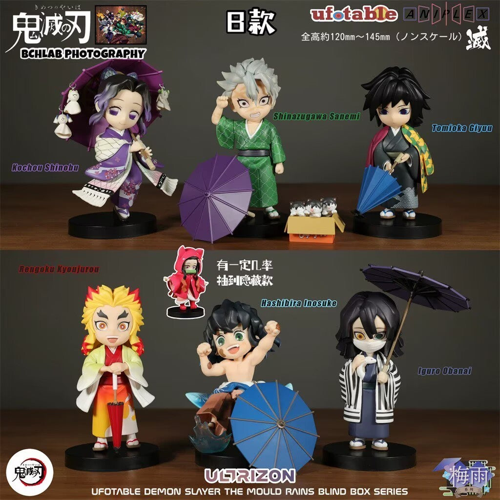 Demon Slayer Mini-Chara Illustration Series Blind Box Tsuyu Rainy Season Figures