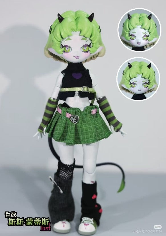 6Pcs Cooze Devil's Born Series 21cm/8.2In Bjd Doll Dressable Action Figures Gift