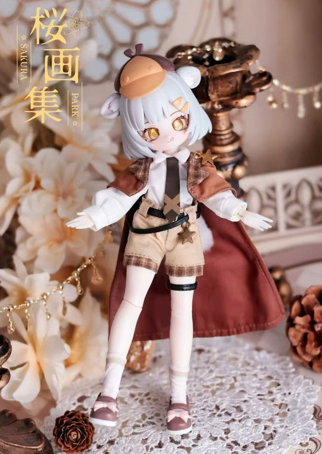 6Pcs Sakura Park Reconstruct Different Images 18cm/7in Bjd Doll Action Figure