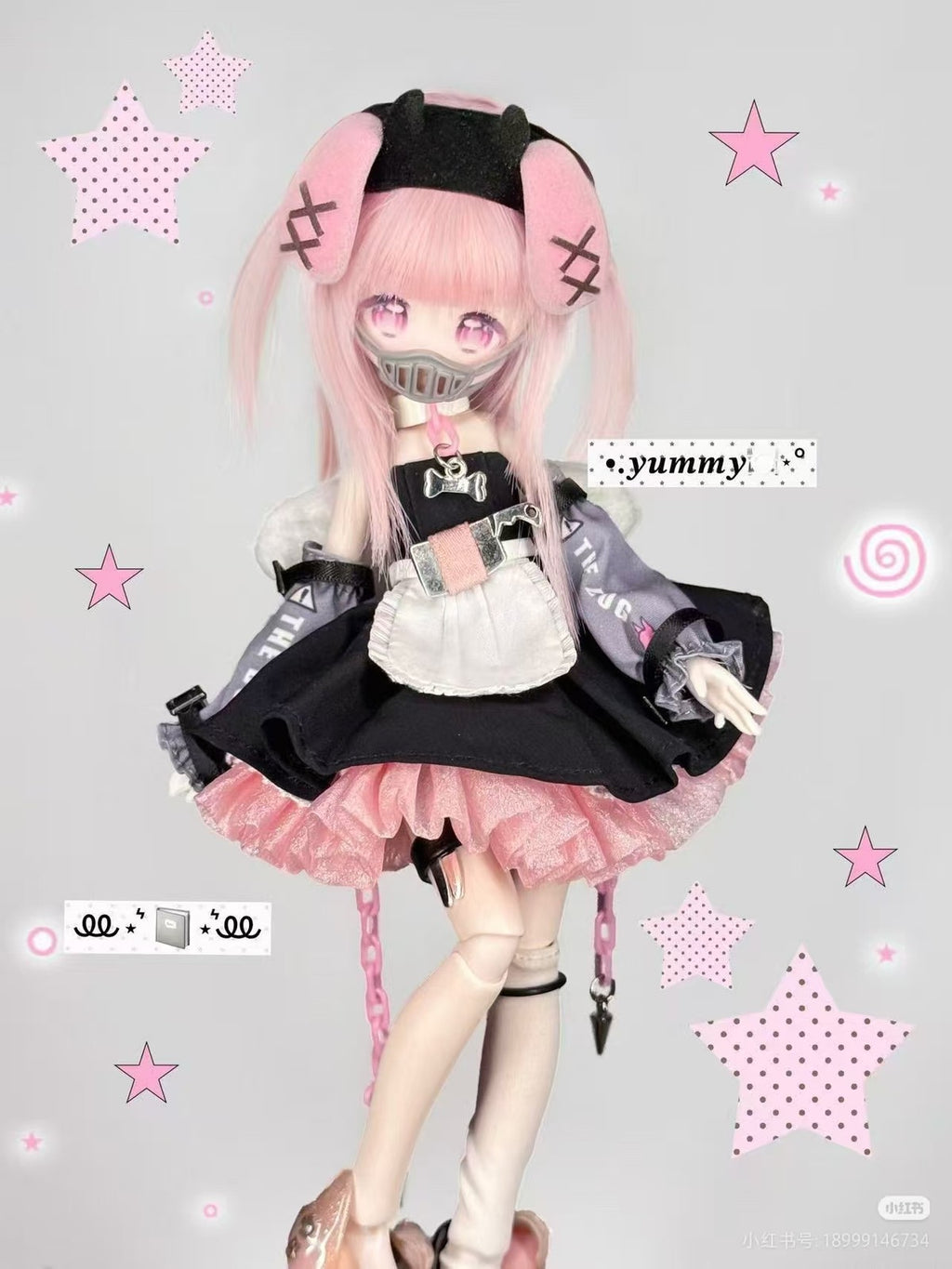 Inedible's Doll Lovely Kwaidan 16.3cm/6.4" Bjd Doll Dressable Action Figure Gift