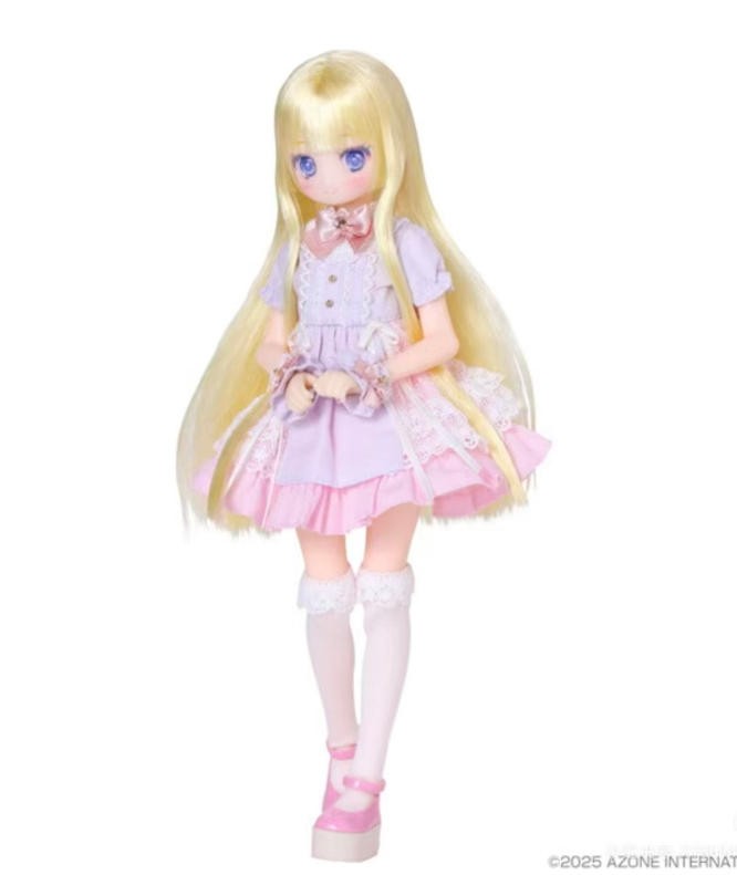 Azone Dreamin Mebae A Gift From M.k Black White Cat 21cm/8.2In 1/6 Full Set Gift