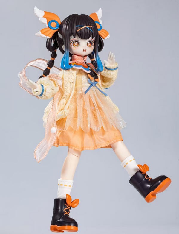 Burning Star Plan Series Keke Singer 8.2~8.6" Bjd Dressable Action Figure Gift