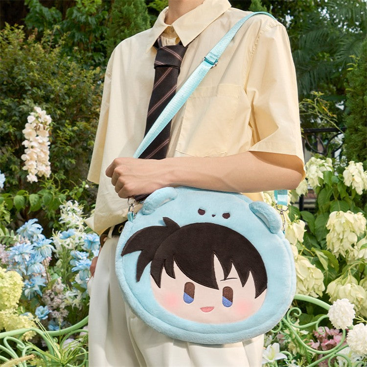 Detective Conan Kudou Shinichi Bear 35cm/13.7" Plush Messenger Bag Action Figure