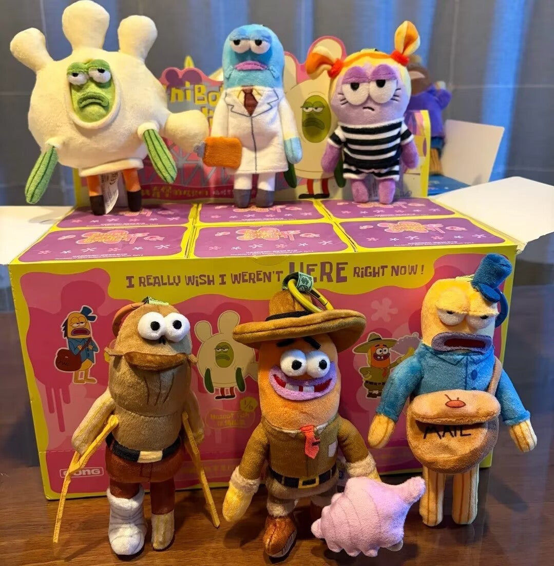 Authentic Bikini Bottom Buddies Series 2 Blind Box Plush Keychain Figures Toy