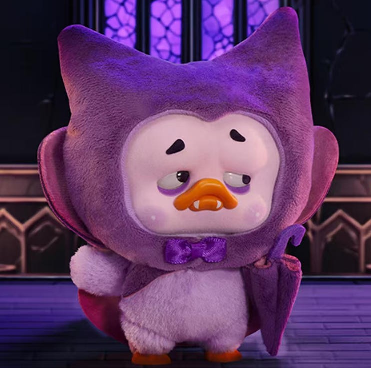 Upsetduck Gloom Absorber Duck Colorful Player Duck 15cm/5.9In Plush Pendant Gift