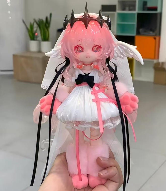 Cage Bird for Moon Luna Pink Bjd Dressable Limited Hang Card Action Figure Gift