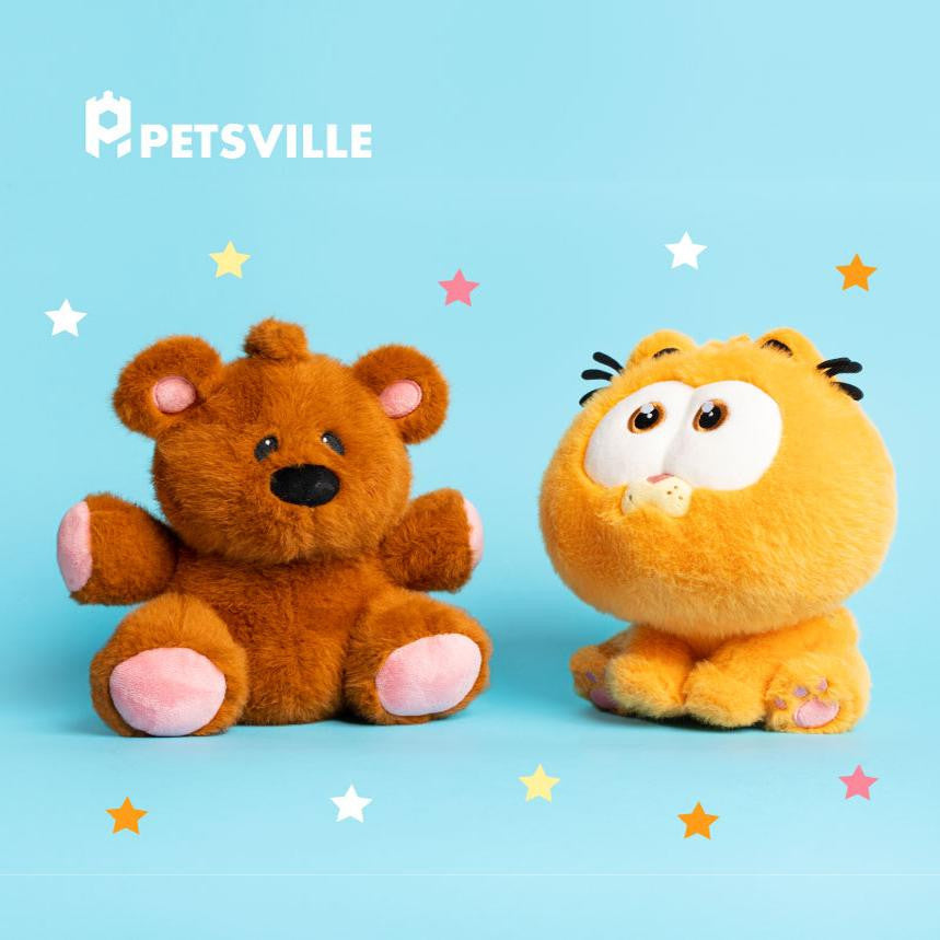 Petsville Garfield and Pooky 22cm/8.6In Healing Dog's Playmate