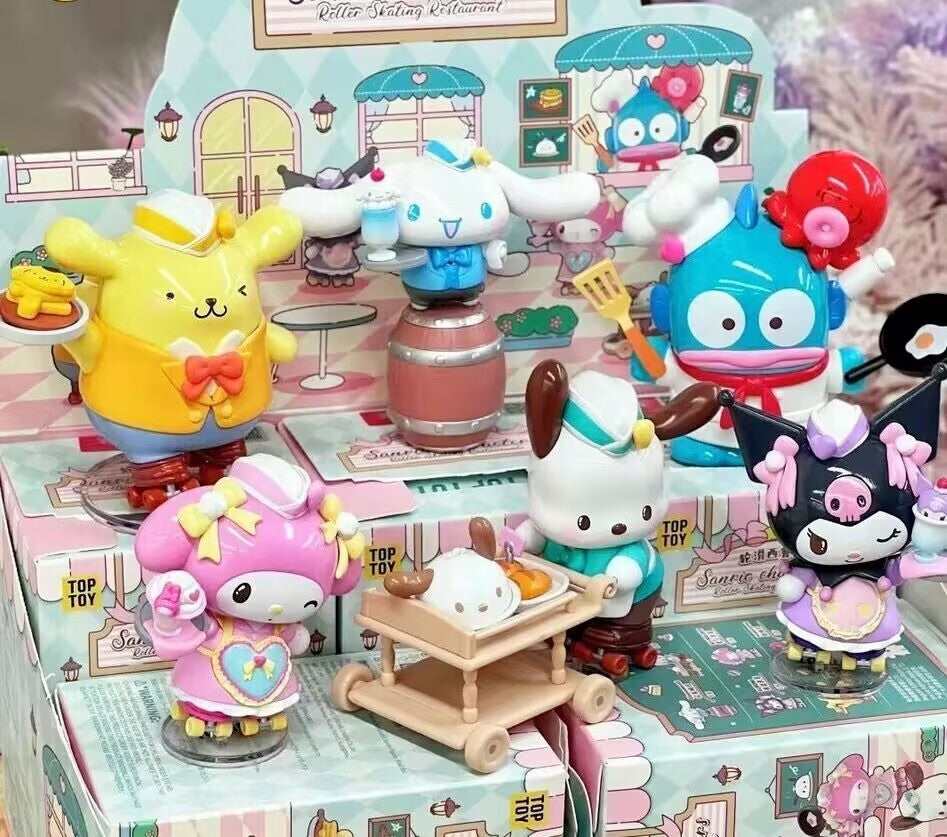 TOPTOY Sanrio Characters Roller Skating Restaurant Series Blind Box Figure Toy