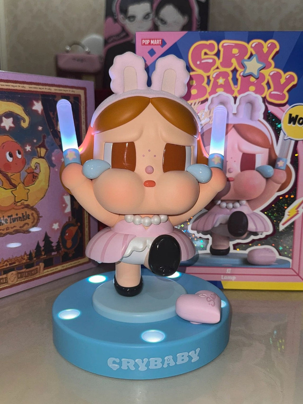 Authentic CRYBABY SHINY SHINY Series Lamp Beside Desk Trend Cute Art Toys