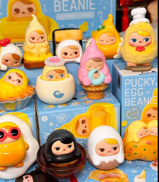 POP MART PUCKY Egg Beanie Series Figures Blind Box 1.1-3.03inches Authentic