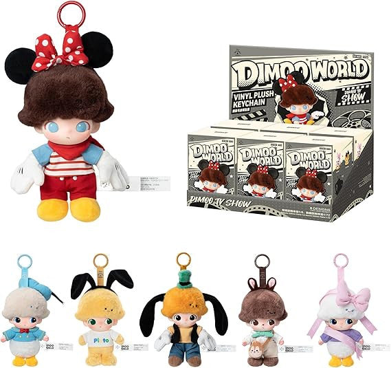 POP MART DIMOO WORLD × DISNEY Series-Vinyl Plush Keychain Blind Box Authentic