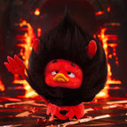Upsetduck Scorchbrow Devil Duck Colorful Player Duck 15cm/5.9In Plush Pendant