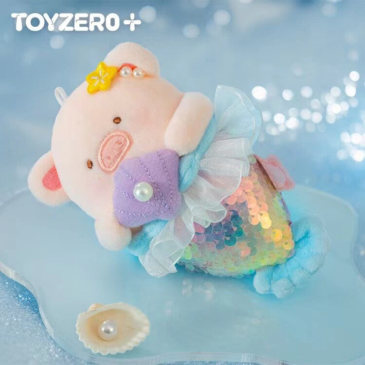 Lulu The Piggy Cute Pearl Mermaid Cos Dream Blue Ocean 11.4cm/4.4" Plush Pendant