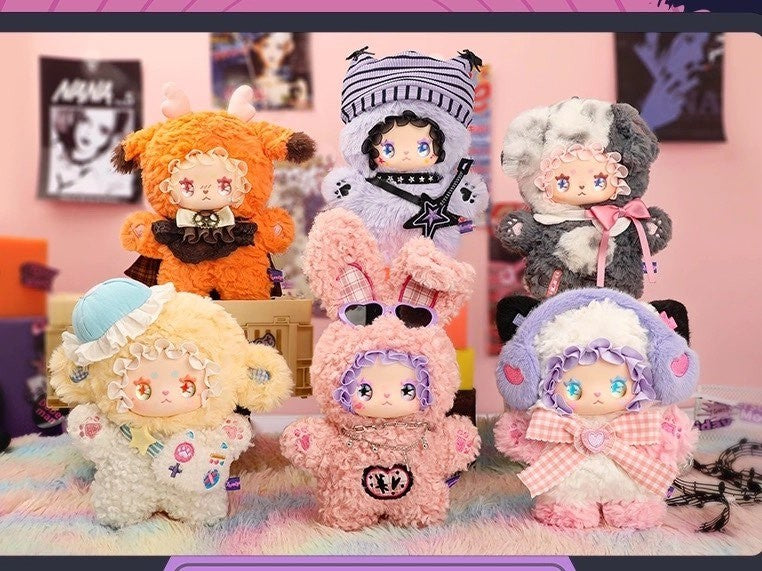 Lovely EMMA Punk Era Series Plush Pendant Doll Blind Box Figures Toy