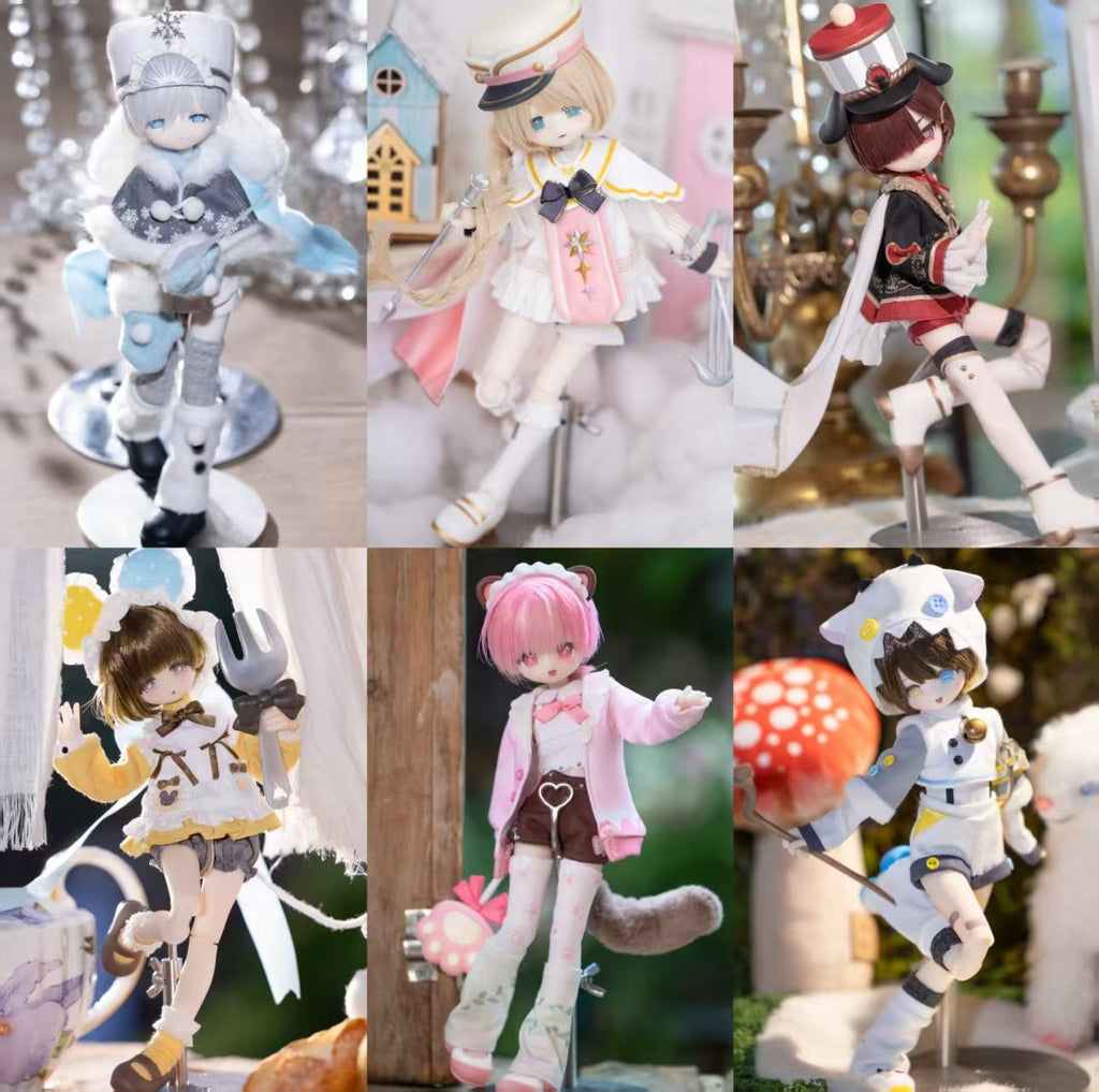 6Pcs Mofu Boys Series Animal 23cm/9In Bjd Lovely Dressable Action Figures Gift