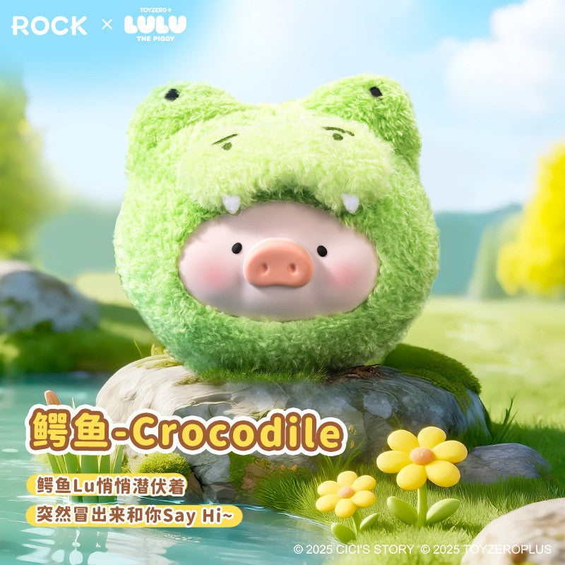 Lulu The Piggy Crocodile Animal Party Series 5.5In Plush Silicone Earphone Bag