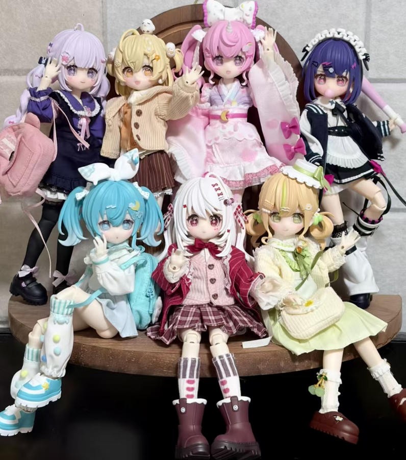 6Pcs Chon Twinkle Polaris 15.9cm/6.2In Bjd Dressable Lovely Action Figures Gift
