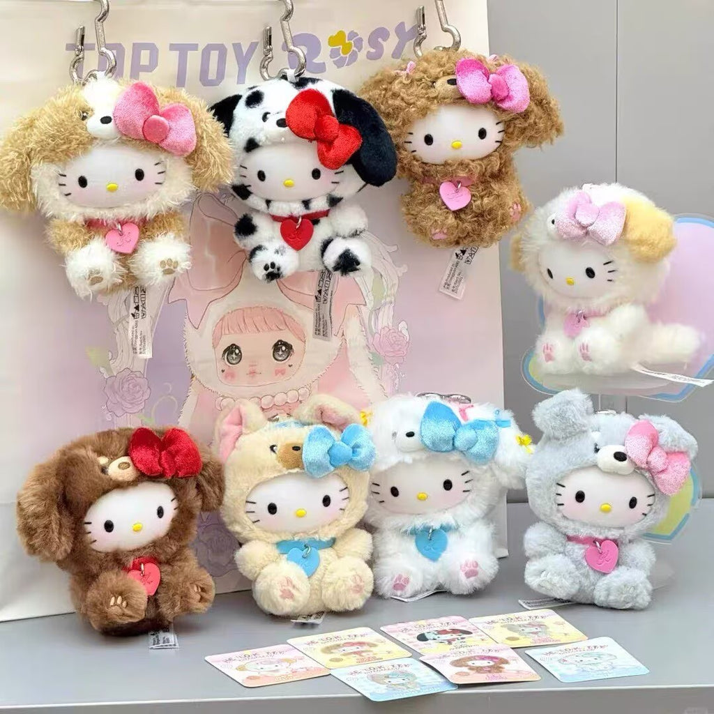 TOP TOY Sanrio Hello Kitty Puppy Party Series Blind Box Plush Pendant Confirmed